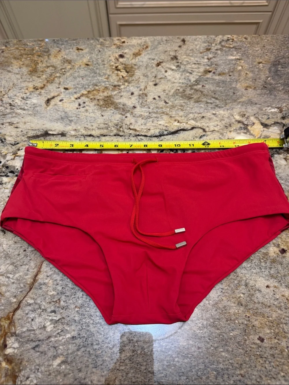 Vilebrequin Depuis 1971 Red Men's Swim Briefs with Drawstring